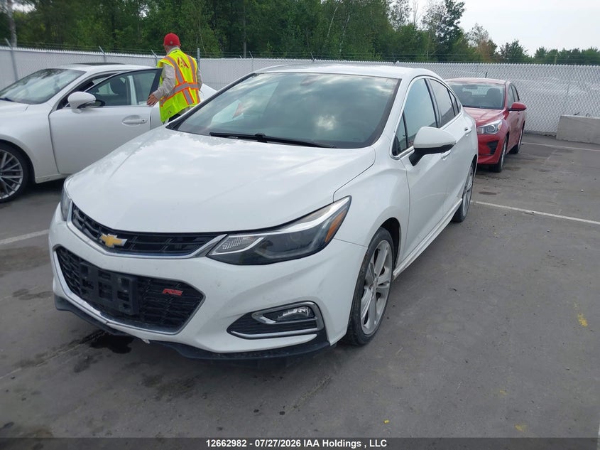 2018 Chevrolet Cruze Premier, Удар спереди, IAAI, VIN 1G1BF5SM0J7117163 — фото 2