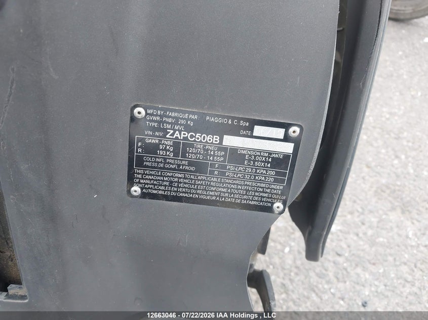 2020 PIAGGIO TYPHOON BIKE N/A