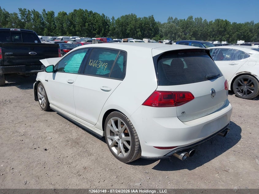 Vin: wvwlf7au6gw219784, lot: 3065600, volkswagen golf r 2.0 tsi 20163