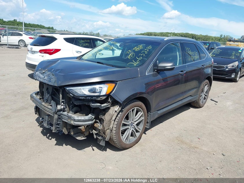 Vin: 2fmpk4k96kbb23875, lot: 3065690, ford edge titanium 20192