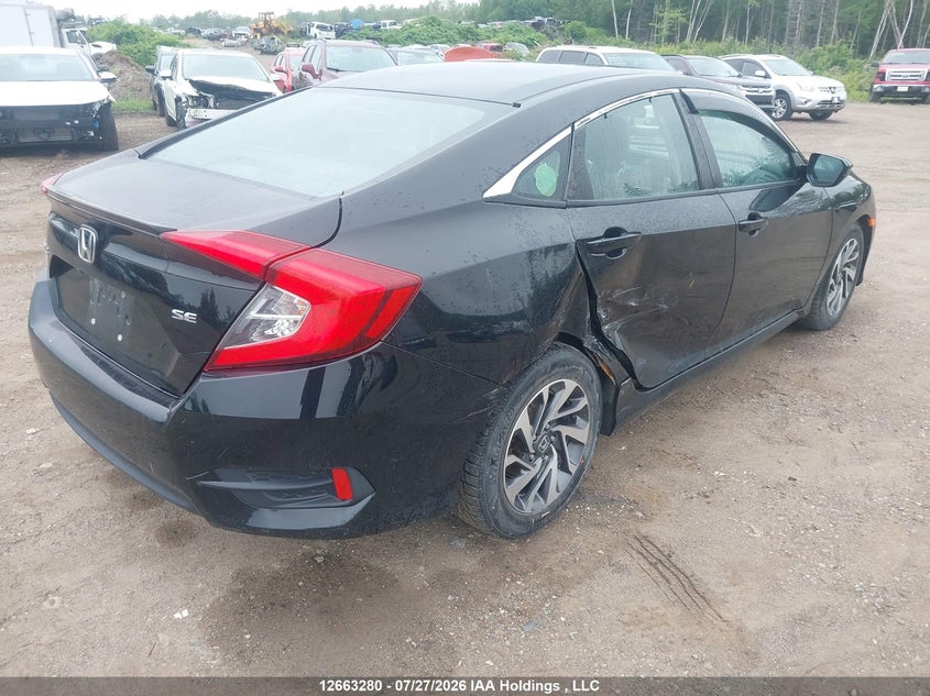 Vin: 2hgfc2f67jh017255, lot: 3065732, honda civic se 20184
