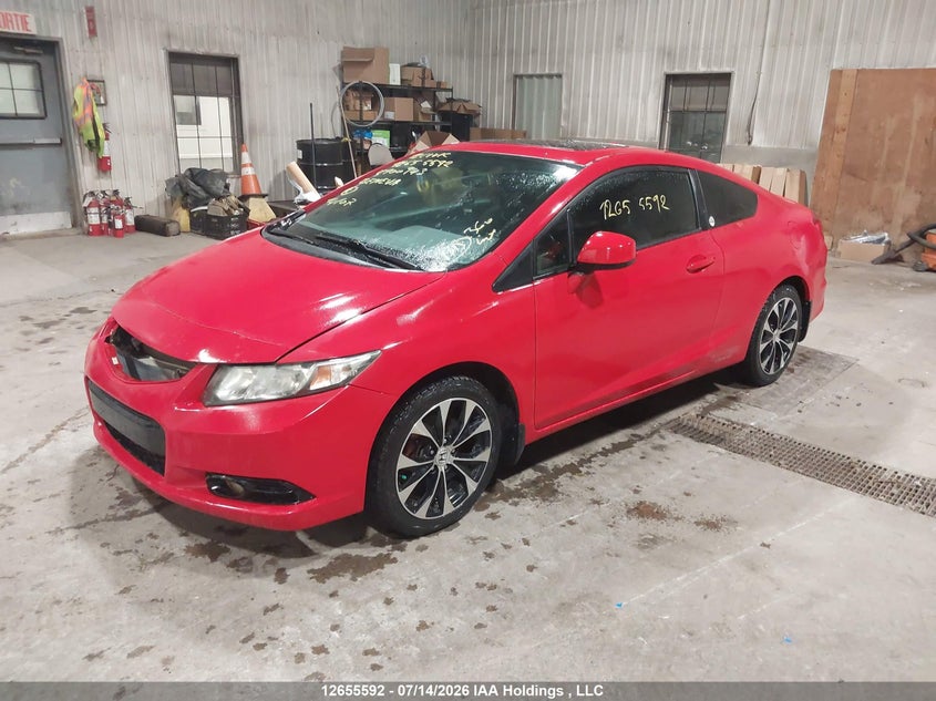 2013 Honda Civic, Удар спереду, IAAI, VIN 2HGFG4A51DH100943 — фото 2
