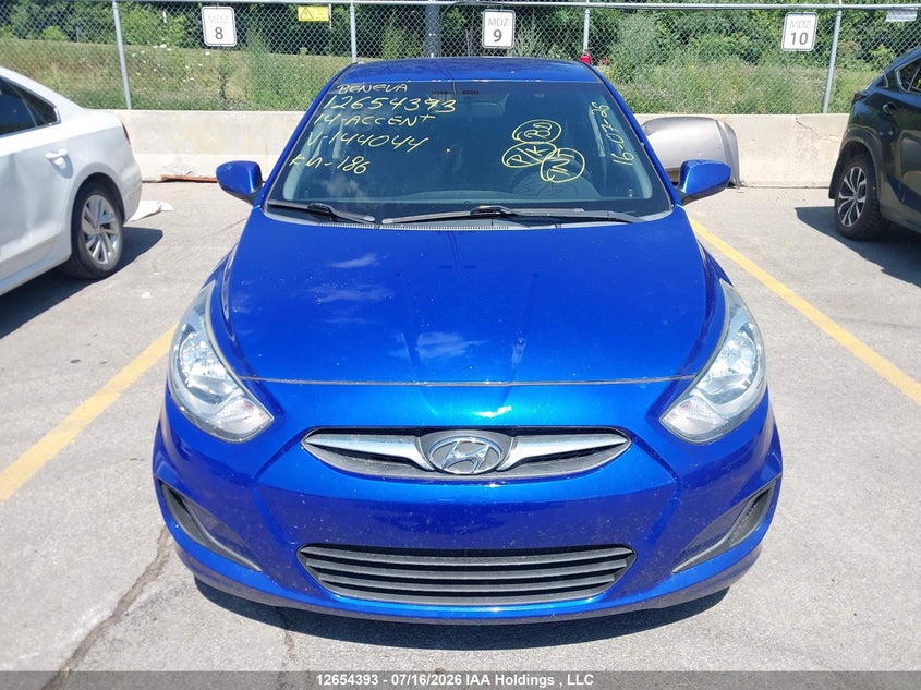2014 Hyundai Accent Gl VIN: KMHCT5AE4EU144044 Lot: 12654393X