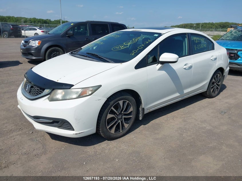 2014 Honda Civic, Rear, IAAI, VIN 2HGFB2F59EH032694 — photo 2