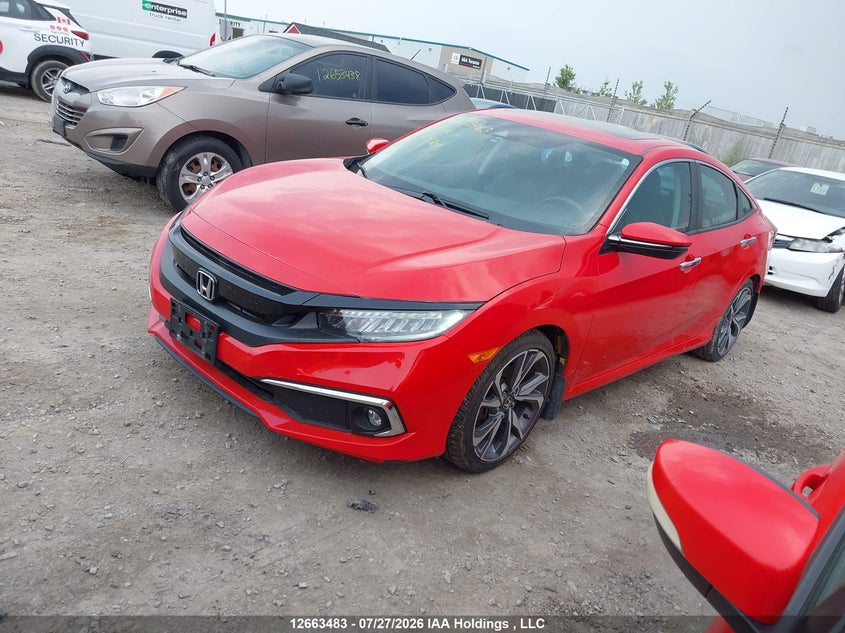 Vin: 2hgfc1f9xkh104301, lot: 3065979, honda civic touring 20192