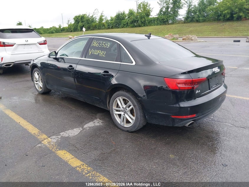 Vin: wauanaf45hn022982, lot: 3065999, audi a4 2.0t komfort 20173