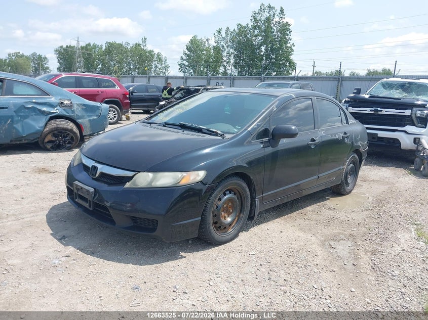 2009 Honda Civic, Rear, IAAI, VIN 2HGFA16489H032941 — photo 2