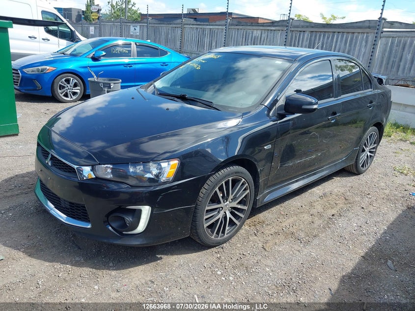 2016 Mitsubishi Lancer, Front, IAAI, VIN JA32U8FW4GU604630 — photo 2