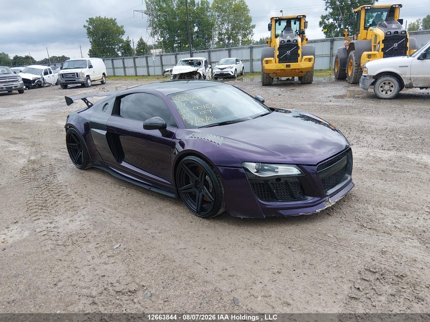 2009 Audi R8 4.2, Удар сзади, IAAI, VIN WUAAU34299N001270