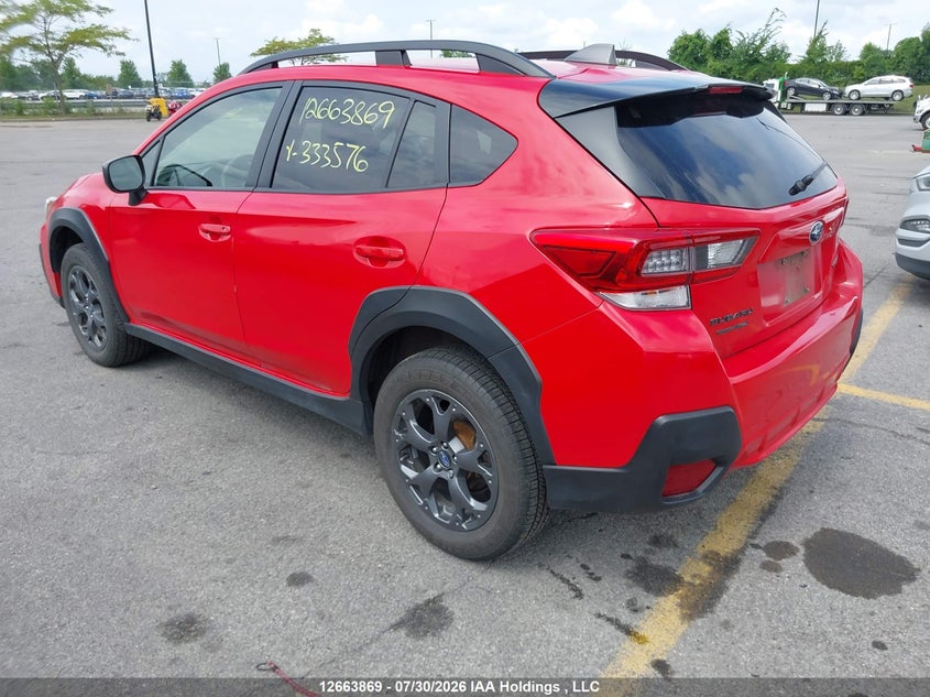 Vin: jf2gthsc0mh333576, lot: 3066373, subaru crosstrek sport 20213