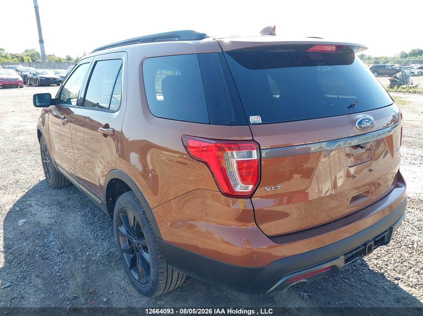 Vin: 1fm5k8d88hga81293, lot: 3066602, ford explorer xlt 20173