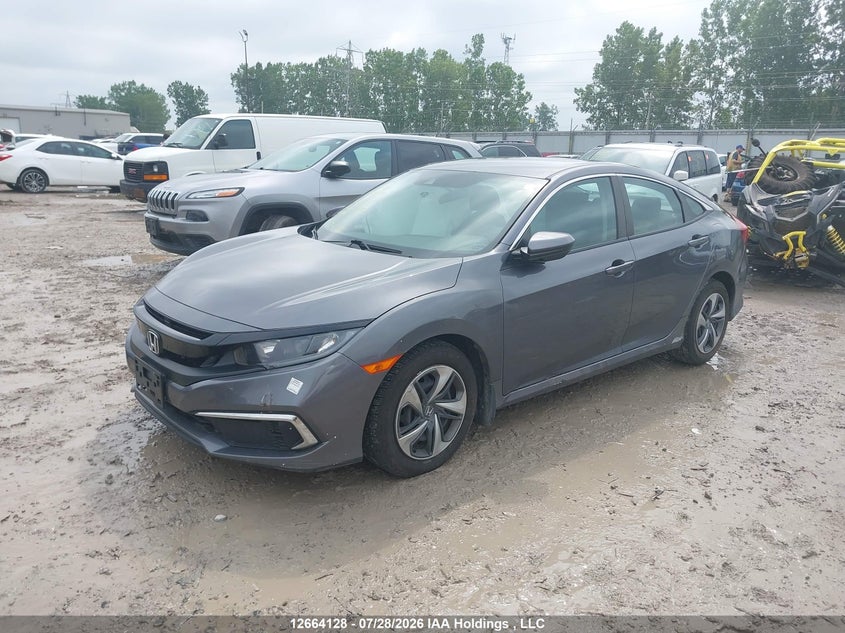 2019 Honda Civic, Удар сзади, IAAI, VIN 2HGFC2F52KH028768 — фото 2