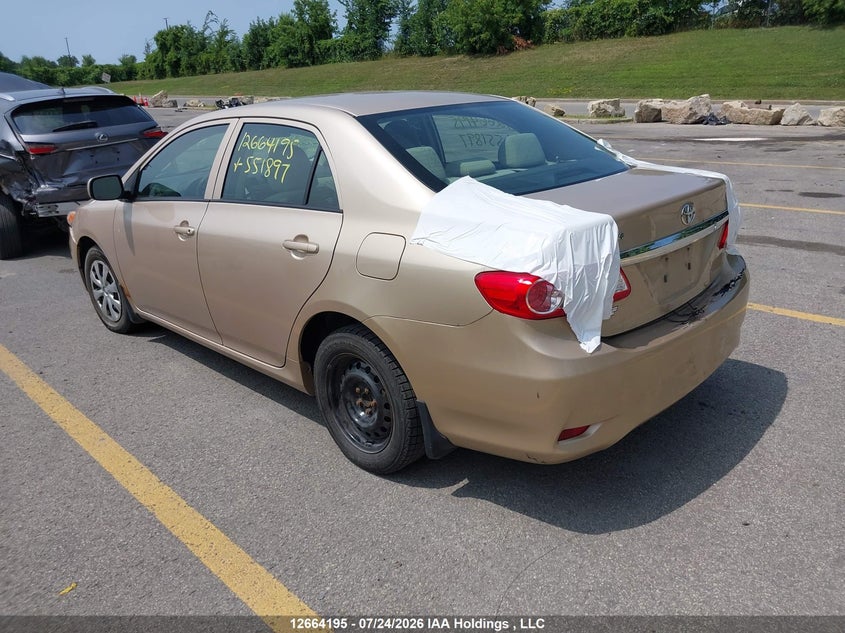 Vin: 2t1bu4ee7bc551897, lot: 3066706, toyota corolla 20113