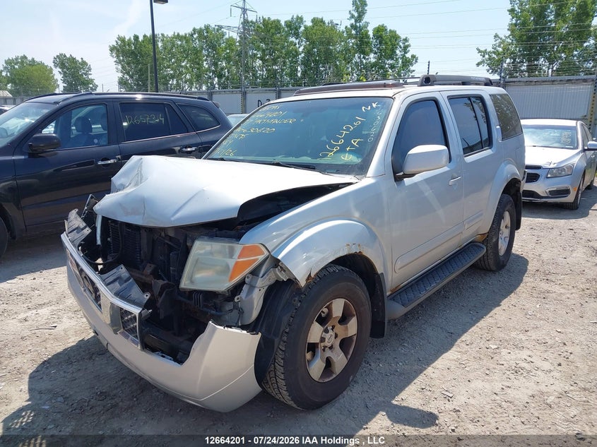 2007 Nissan Pathfinder, Удар спереду, IAAI, VIN 5N1AR18W47C630620 — фото 2