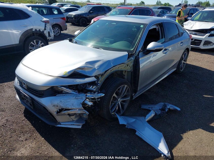 Vin: 2hgfe1f95nh002757, lot: 3066726, honda civic touring 20222