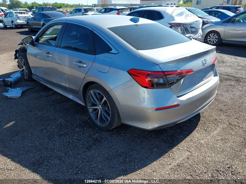 Vin: 2hgfe1f95nh002757, lot: 3066726, honda civic touring 20223