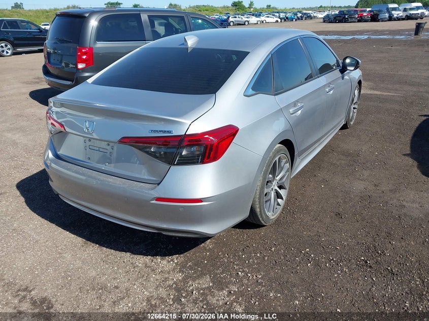 Vin: 2hgfe1f95nh002757, lot: 3066726, honda civic touring 20224