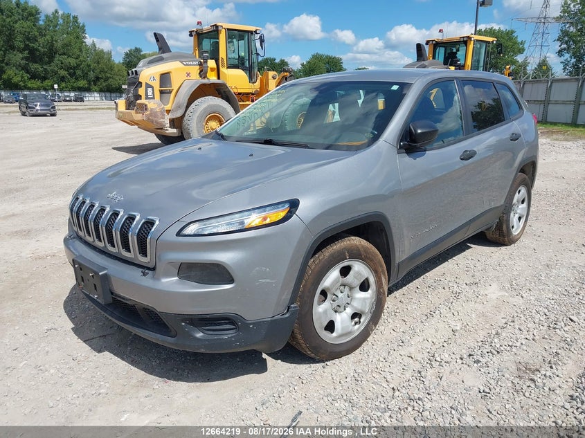 2015 Jeep Cherokee, Удар спереди, IAAI, VIN 1C4PJLAB2FW721908 — фото 2