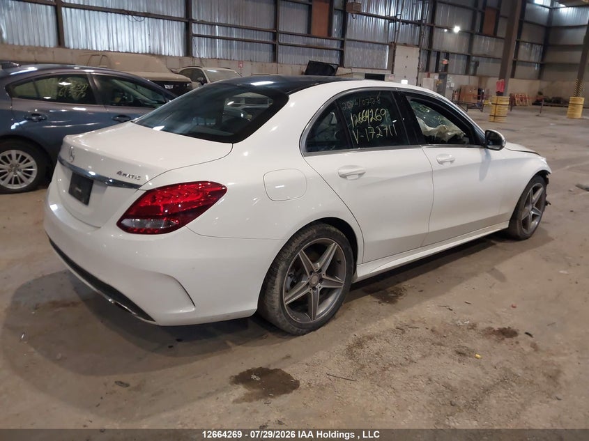 Vin: 55swf4kb1gu172711, lot: 3066780, mercedes-benz c 300 4matic 20164