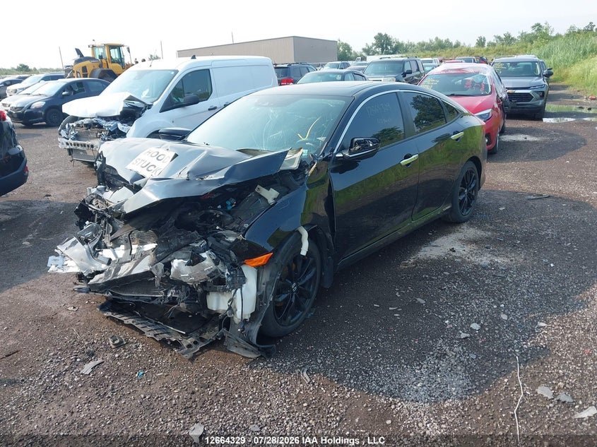 2018 Honda Civic, Front, IAAI, VIN 2HGFC1F91JH107568 — photo 2