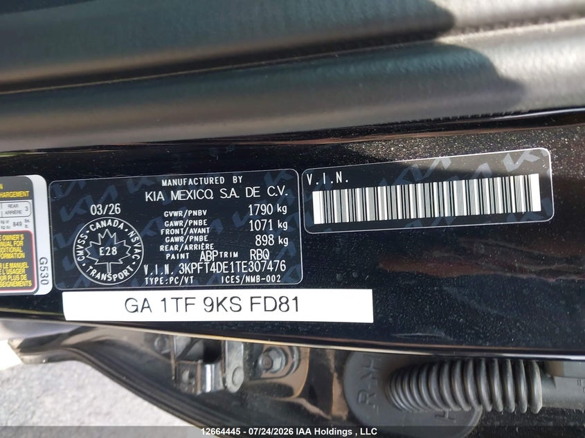 2026 KIA K4 SEDAN 2.0L I-4 DOHC, VVT, 147HP