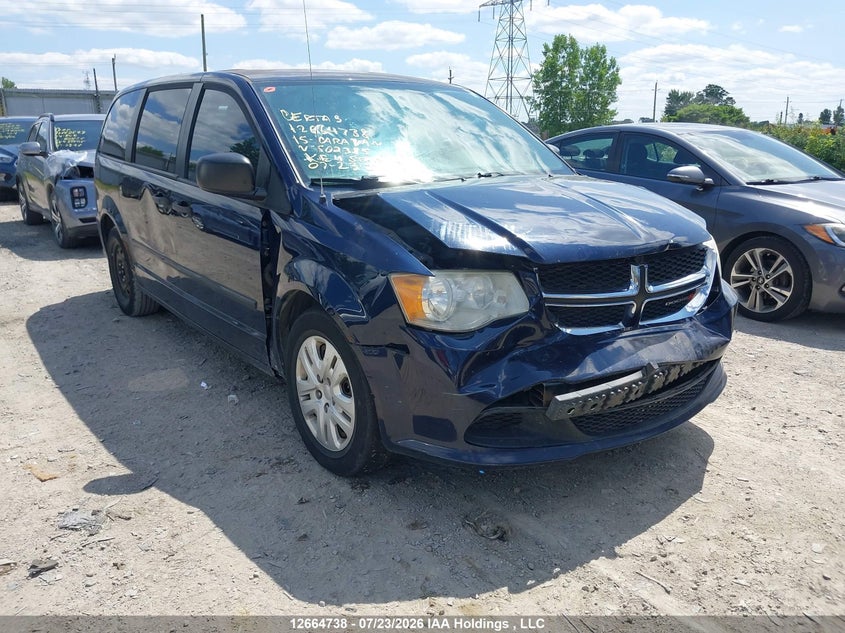 2015 Dodge Grand Caravan Se, Удар спереди, IAAI, VIN 2C4RDGBG5FR502385