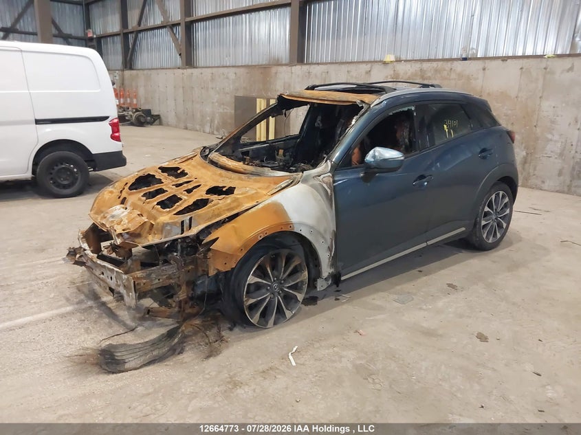 Vin: jm1dkfd75k0434729, lot: 3067374, mazda cx-3 grand touring 20192