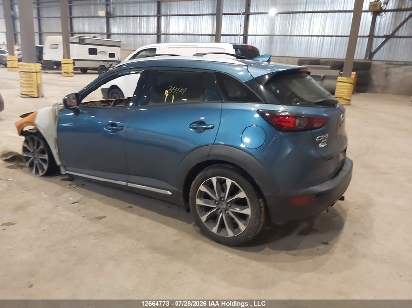 Vin: jm1dkfd75k0434729, lot: 3067374, mazda cx-3 grand touring 20193