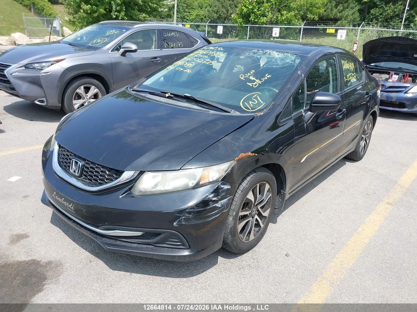 2014 Honda Civic, Удар спереди, IAAI, VIN 2HGFB2F55EH002723 — фото 2