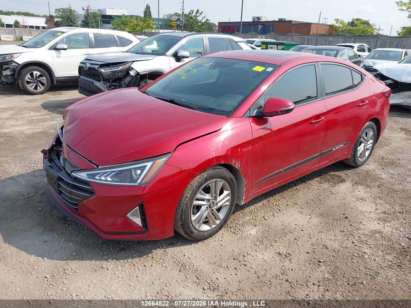 2019 Hyundai Elantra, Удар спереду, IAAI, VIN KMHD84LF9KU804760 — фото 2