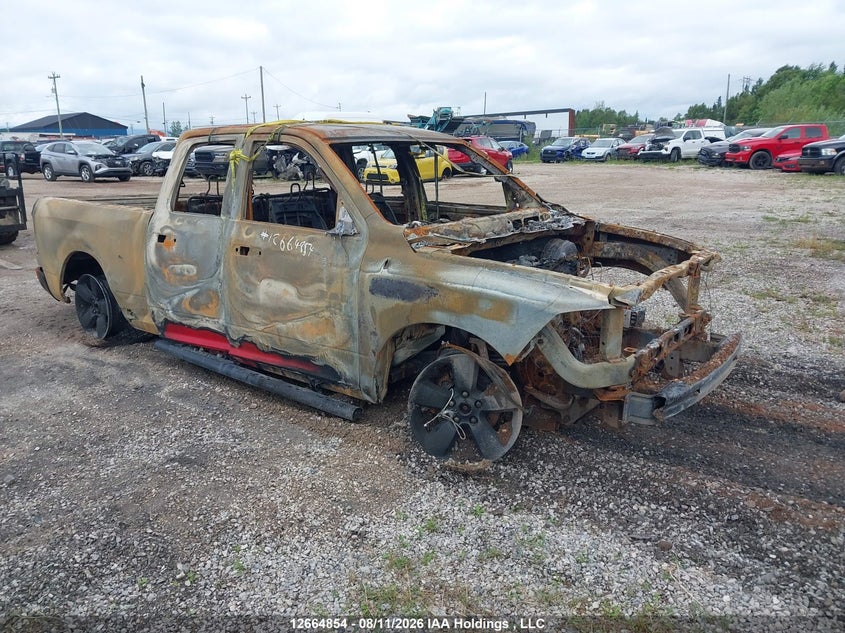 2019 Ram 1500 Classic Tradesman, Total Burn, IAAI, VIN 1C6RR7FG8KS656326