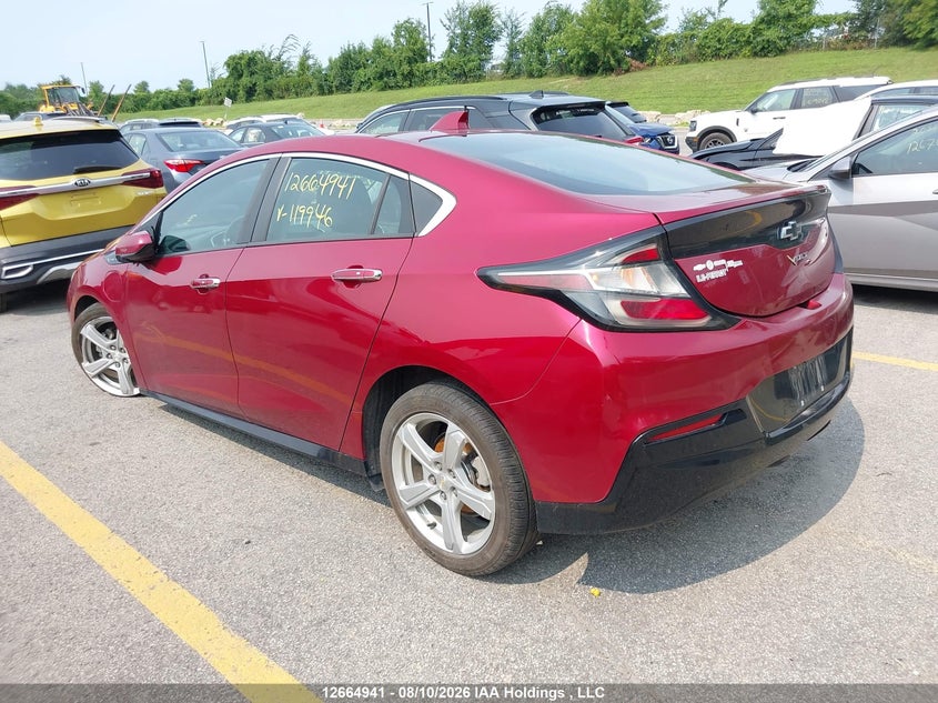 Vin: 1g1ra6s50ku119946, lot: 3067544, chevrolet volt lt 20193