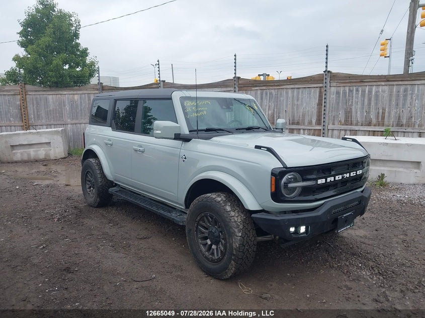2021 Ford Bronco Big Bend/Black Diamond/Outer Banks/Badlands/Wildtrak, Удар сзади, IAAI, VIN 1FMEE5DP5MLA66197