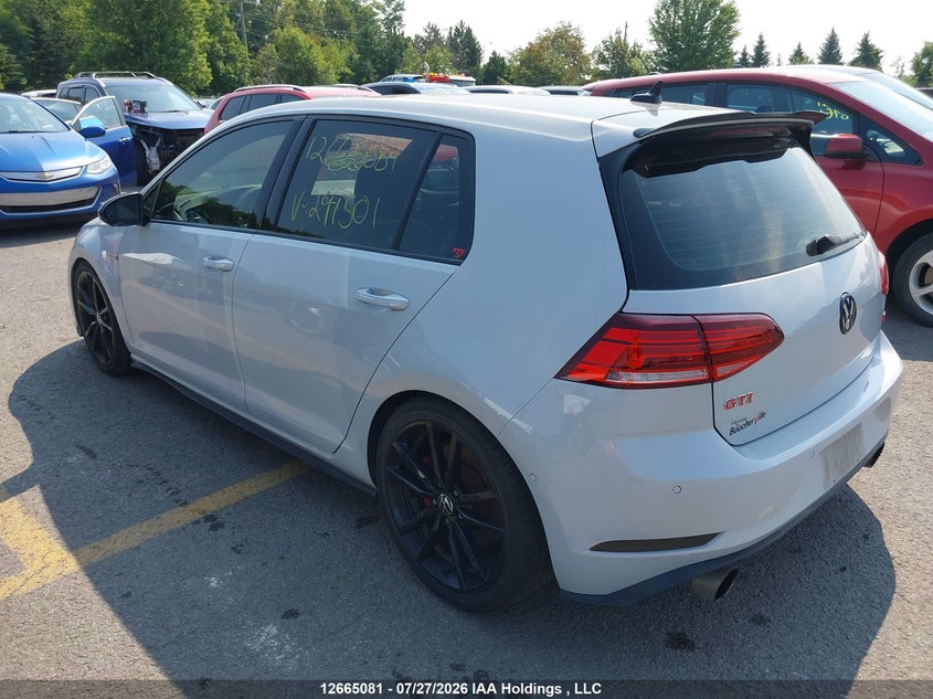 Vin: 3vw447au0jm291501, lot: 3067685, volkswagen golf gti 5-door/5-door autobahn 20183