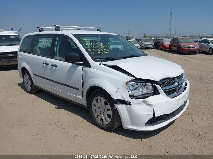 2014 Dodge Grand Caravan Se/Sxt, Удар спереди, IAAI, VIN 2C4RDGBG8ER368972