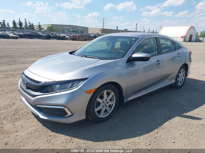 2019 Honda Civic, Rear, IAAI, VIN 2HGFC2F59KH024829 — photo 2