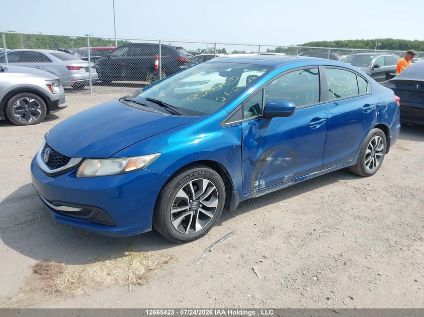 2014 Honda Civic, Левый бок, IAAI, VIN 2HGFB2F5XEH031523 — фото 2
