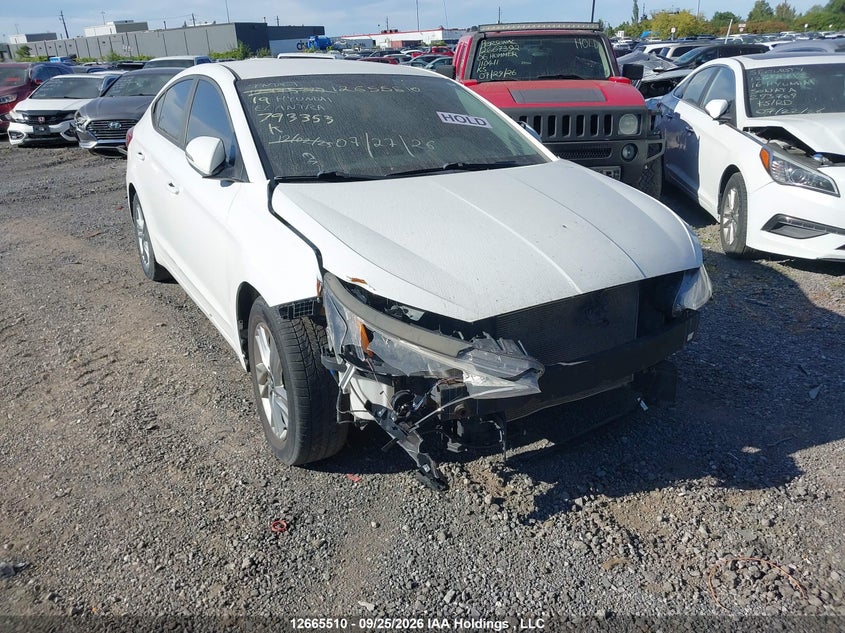 Vin: kmhd84lf5ku793353, lot: 3068192, hyundai elantra preferred 2019 img_1