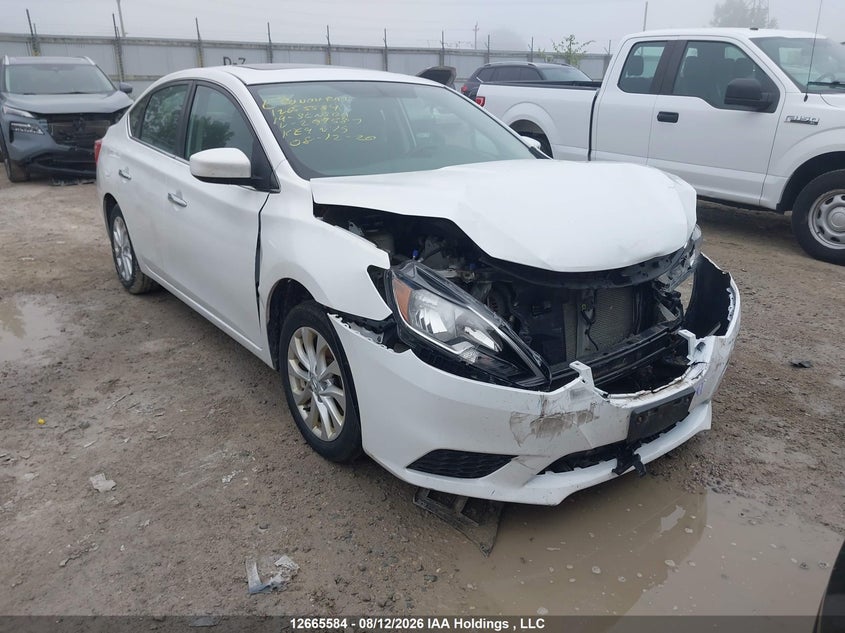 2019 Nissan Sentra 1.8 S/1.8 Sv, Удар спереди, IAAI, VIN 3N1AB7AP6KY299587