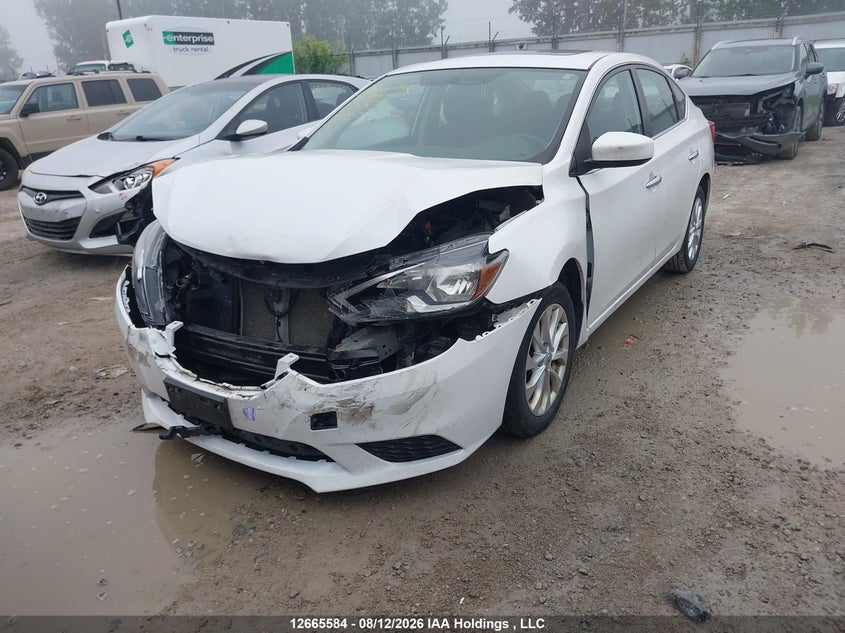 2019 Nissan Sentra, Удар спереду, IAAI, VIN 3N1AB7AP6KY299587 — фото 2