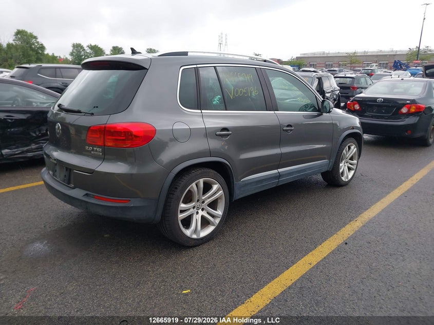 Vin: wvgbv7ax6cw005196, lot: 3068608, volkswagen tiguan s/se/sel 20124