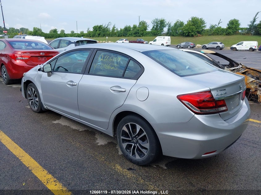 Vin: 2hgfb2f57fh016625, lot: 3068810, honda civic 20153