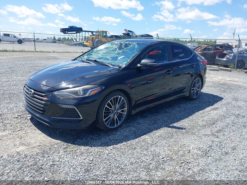 Vin: kmhd04lb5hu318833, lot: 3069078, hyundai elantra sport 20172