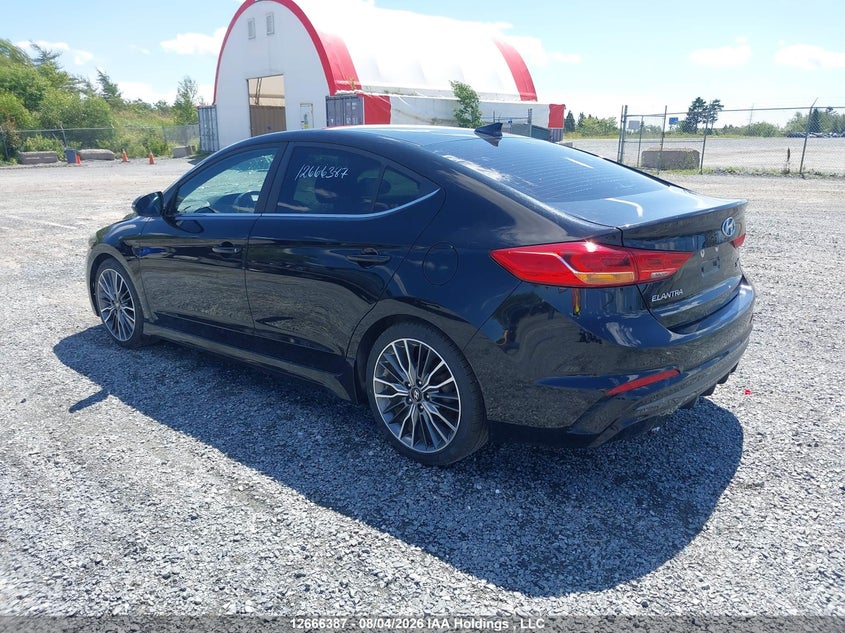 Vin: kmhd04lb5hu318833, lot: 3069078, hyundai elantra sport 20173