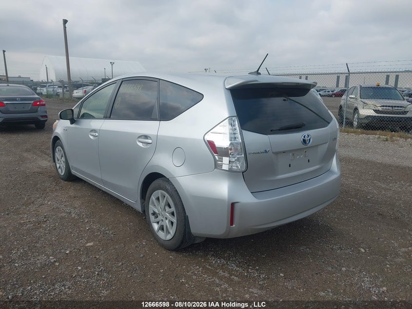 Vin: jtdzn3eu5c3071767, lot: 3069353, toyota prius v three 20123