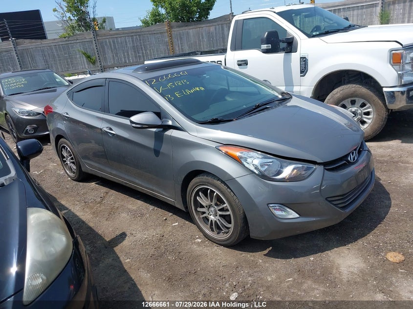 2013 Hyundai Elantra Gls/Limited, Удар спереди, IAAI, VIN 5NPDH4AE9DH151813