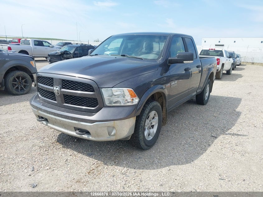 2016 RAM 1500, Удар сзади, IAAI, VIN 1C6RR7GT7GS216567 — фото 2