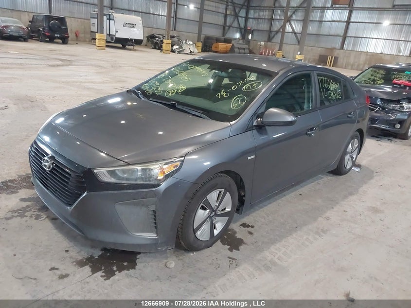 Vin: kmhc75lc0ju096052, lot: 3069668, hyundai ioniq hybrid blue 20182