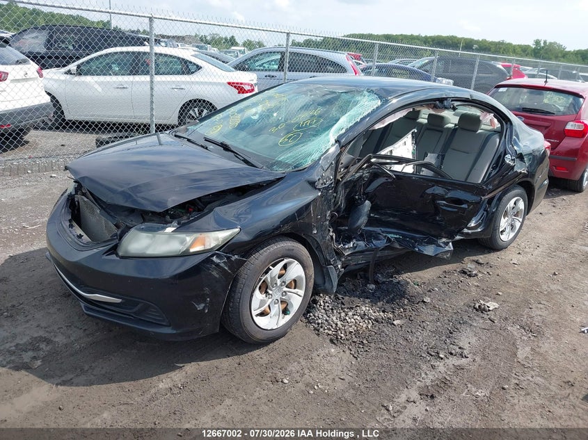 2014 Honda Civic, Левый бок, IAAI, VIN 2HGFB2F45EH002230 — фото 2