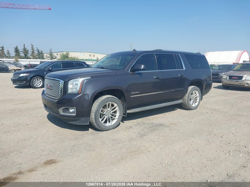 2015 GMC Yukon Xl Denali Denali, Left Rear, IAAI, VIN 1GKS2JKJ9FR241711 — photo 2